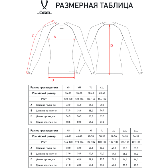 Футболка компрессионная с длинным рукавом JÖGEL PerFormDRY Baselayer LS Tee, серый