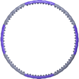 БЕЗ УПАКОВКИ Обруч массажный STARFIT HH-107 разборный, двухрядный, серый/фиолетовый