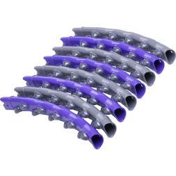 БЕЗ УПАКОВКИ Обруч массажный STARFIT HH-107 разборный, двухрядный, серый/фиолетовый