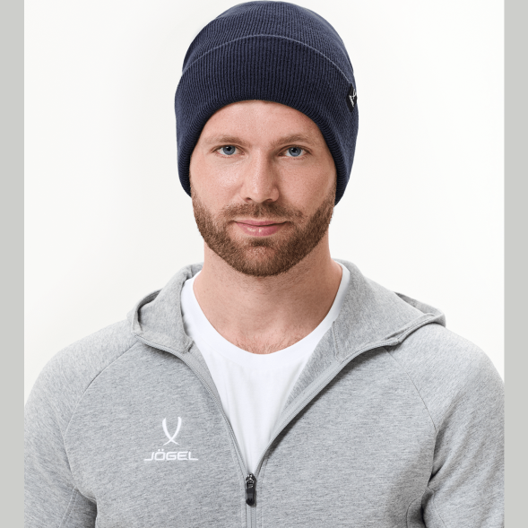 Шапка JÖGEL ESSENTIAL High Beanie, темно-синий