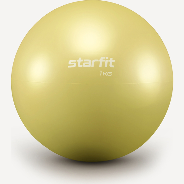 Медбол STARFIT GB-703, 1 кг, желтый пастель