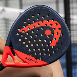 Ракетка для падела HEAD Radical Mottion, 222044, для продвинутых игроков, карбон, темносине-красный