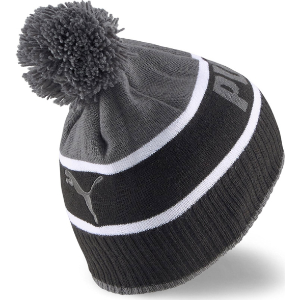 Шапка спортивная PUMA Pom Beanie, 02403901, черно-серый