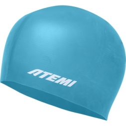 Шапочка для плавания Atemi kids silicone cap Green river, силикон, Цвет: бирюзовый, KSC1GR