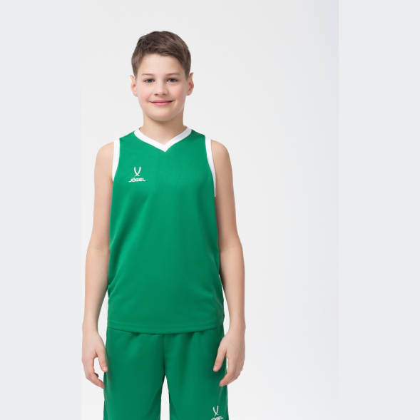 Майка баскетбольная JÖGEL CAMP Basic, зеленый, детский
