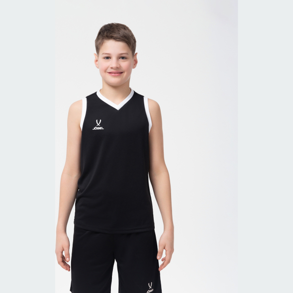 Майка баскетбольная JÖGEL CAMP Basic, черный, детский