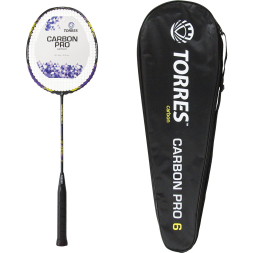 Ракетка для бадминтона TORRES Carbon PRO6 BD20521, карбон