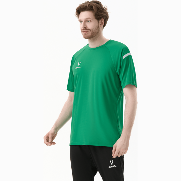 Футболка тренировочная JÖGEL CAMP 2 Training Poly Tee, зеленый/белый