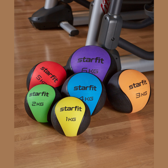 Медбол высокой плотности STARFIT GB-702, 6 кг, фиолетовый