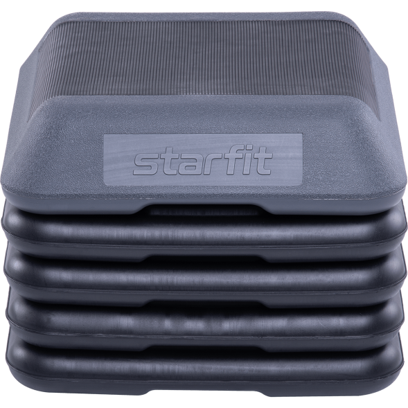 УЦЕНКА Степ-платформа STARFIT SP-401 40х40х30 см, 5-уровневая, квадратная, с обрезиненным покрытием