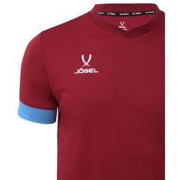 Футболка игровая JÖGEL DIVISION PerFormDRY Union Jersey, гранатовый/голубой/белый