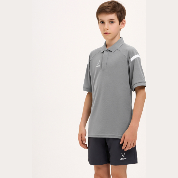 Поло JÖGEL CAMP 2 Poly Polo, серый, детский