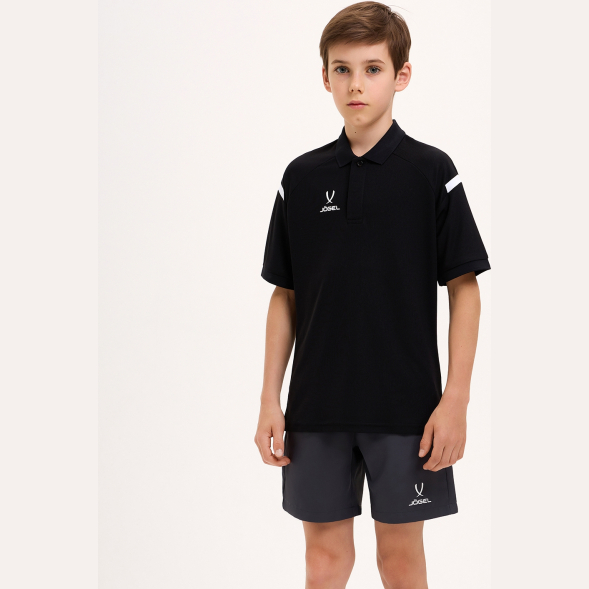 Поло JÖGEL CAMP 2 Poly Polo, черный