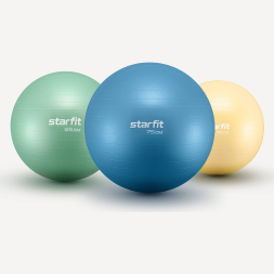 Фитбол STARFIT GB-108 антивзрыв, 900 гр, желтый пастель, 55 см