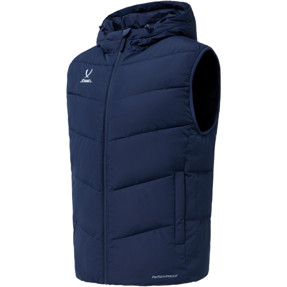Жилет утепленный c капюшоном JÖGEL ESSENTIAL PerFormPROOF Padded Hooded Vest, темно-синий