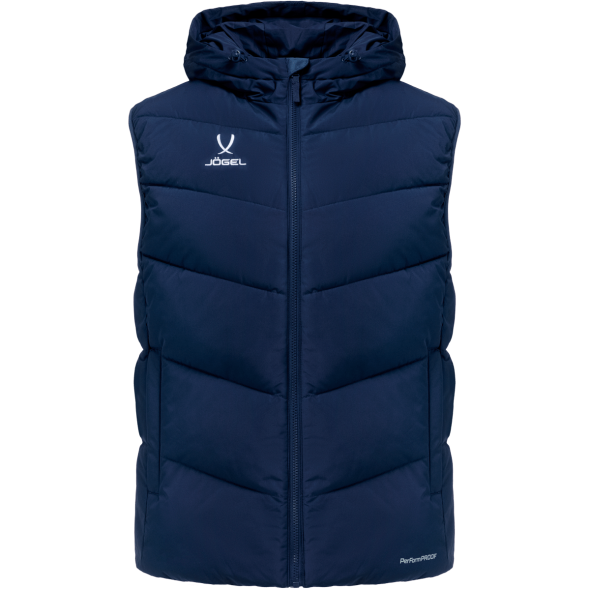 Жилет утепленный c капюшоном JÖGEL ESSENTIAL PerFormPROOF Padded Hooded Vest, темно-синий
