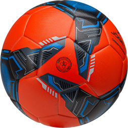 Мяч футбольный JÖGEL Championship №5, оранжевый/синий/черный