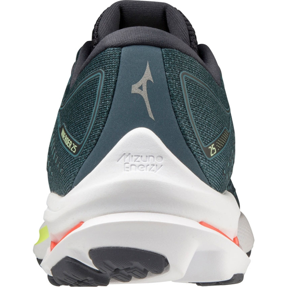 Кроссовки бег. муж. MIZUNO Wave Rider 25, J1GC210301,р.UK10(рос.43,5),иск. кожа, текстиль, темно-зел
