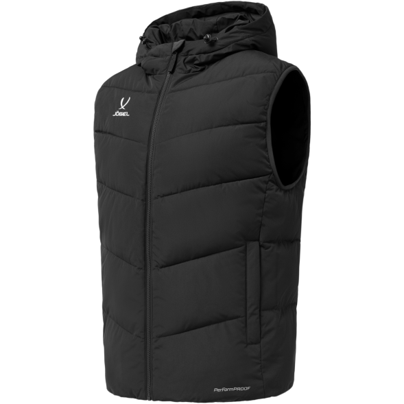 Жилет утепленный c капюшоном JÖGEL ESSENTIAL PerFormPROOF Padded Hooded Vest, черный