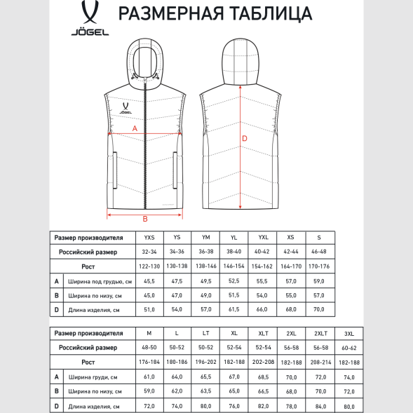 Жилет утепленный c капюшоном JÖGEL ESSENTIAL PerFormPROOF Padded Hooded Vest, черный