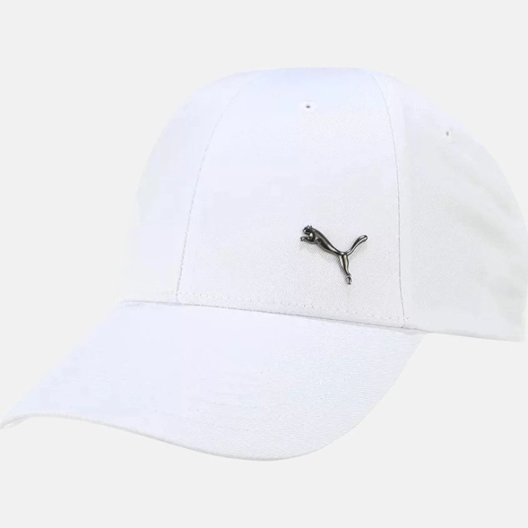 Бейсболка спорт. PUMA Metal Cat Cap 02599407, 100% полиэстер, белый