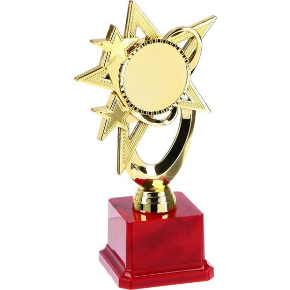 Фигура "Звезда" A, подставка пластик красная, 24.3 × 14 × 7.5 см