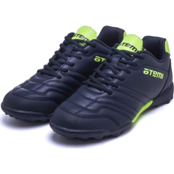 Бутсы футбольные ATEMI, SBA-004 TURF JUNIOR, цв. т.синий/ ярко-салатовый (36)