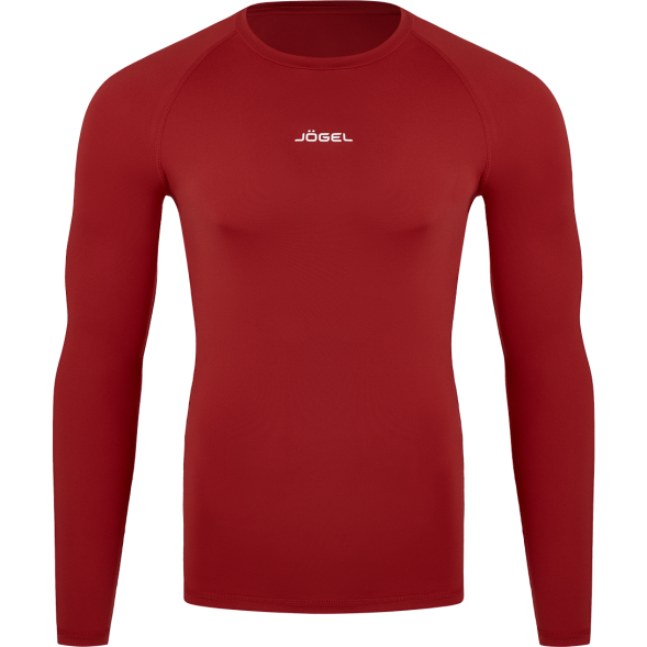 Футболка компрессионная с длинным рукавом JÖGEL CAMP PerFormDRY Baselayer LS Tee, гранатовый