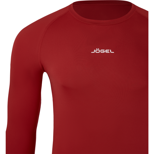 Футболка компрессионная с длинным рукавом JÖGEL CAMP PerFormDRY Baselayer LS Tee, гранатовый