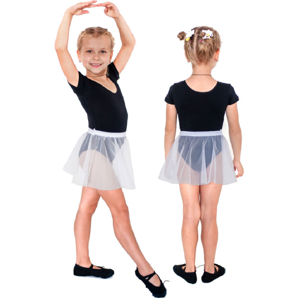 Юбочка гимнастическая сетка Indigo SM-080-28-30, размер 28-30, белый