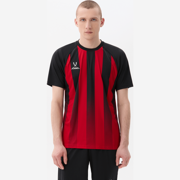 Футболка игровая JÖGEL CAMP Striped Jersey, красный/черный