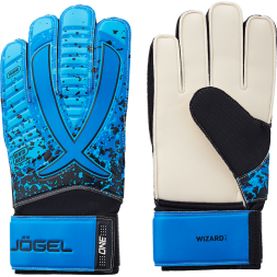 Перчатки вратарские JÖGEL ONE Wizard AL3 Flat, голубой