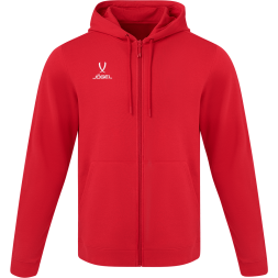 Худи на молнии JÖGEL ESSENTIAL Cotton FZ Hoodie, красный, детский