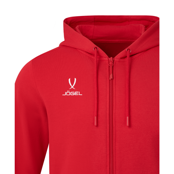Худи на молнии JÖGEL ESSENTIAL Cotton FZ Hoodie, красный, детский