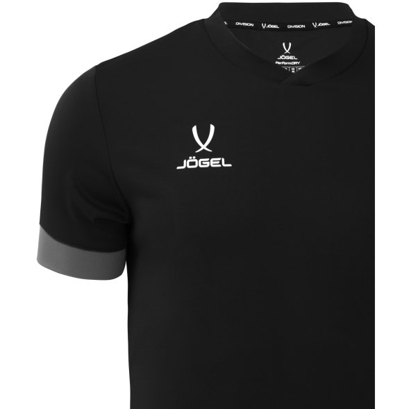 Футболка игровая JÖGEL DIVISION PerFormDRY Union Jersey, черный/темно-серый/белый