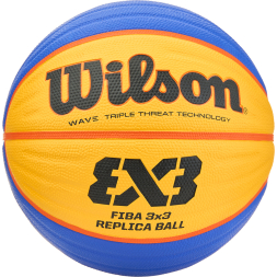 Мяч баск. WILSON FIBA3x3 Replica, WTB1033XB, р.6, резина, бутил. камера, желто-синий