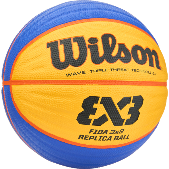 Мяч баск. WILSON FIBA3x3 Replica, WTB1033XB, р.6, резина, бутил. камера, желто-синий