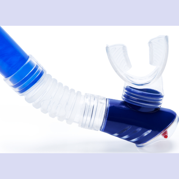 Трубка плавательная SALVAS Splash Snorkel DA190S9BBSTS, размер взрослый