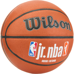 Мяч баск. WILSON JR.NBA Fam Logo Indoor Outdoor, WZ2009801XB7, р.7 композит, бутил. кам., коричневый