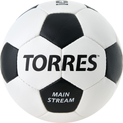 Мяч футб. TORRES Main Stream, F30184,р.4, 32 пан. ПУ, 4 под. слоя, руч. сшив., бело-черный